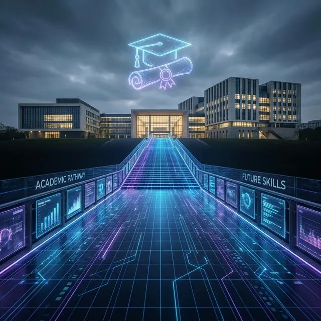 University campus and academic learning