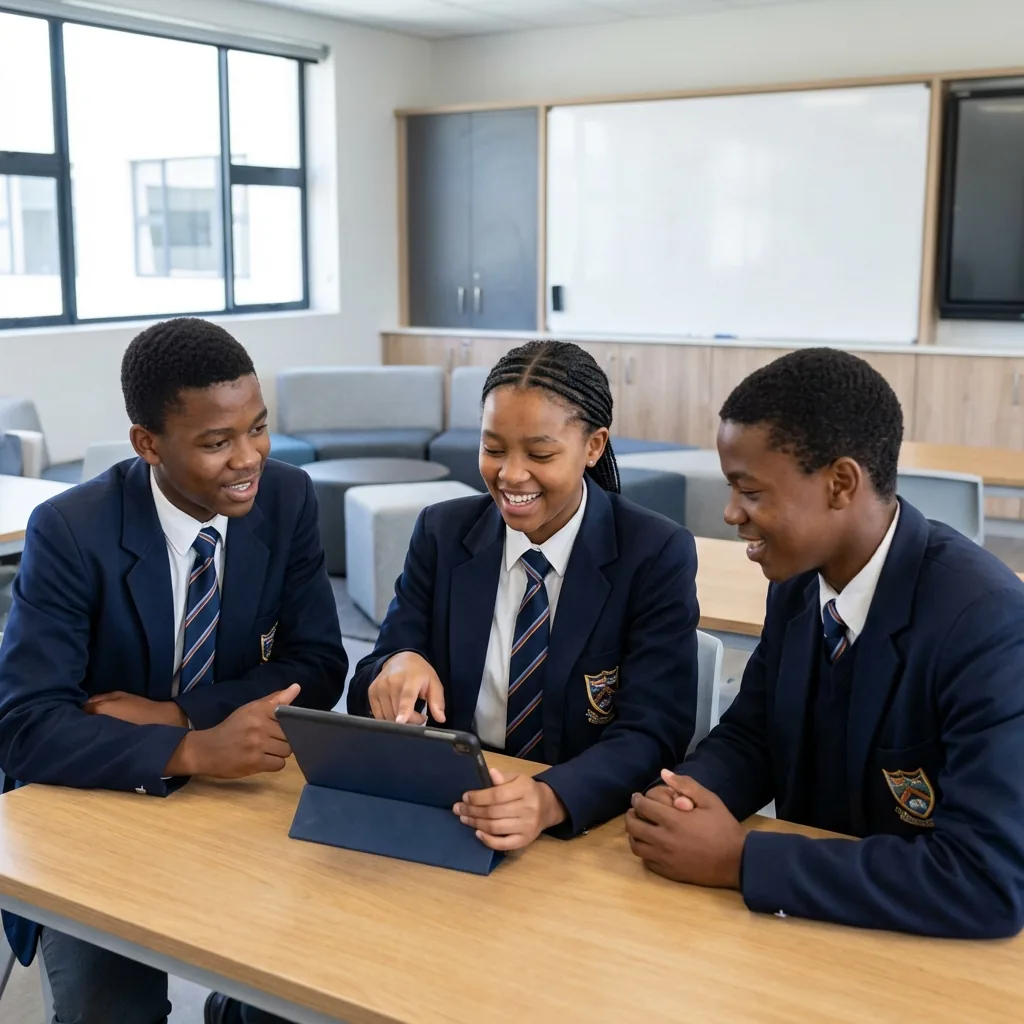 Grade 8 student taking an aptitude test