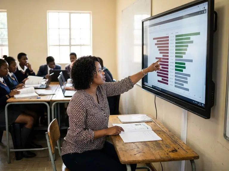 Teacher reviewing the live class dashboard